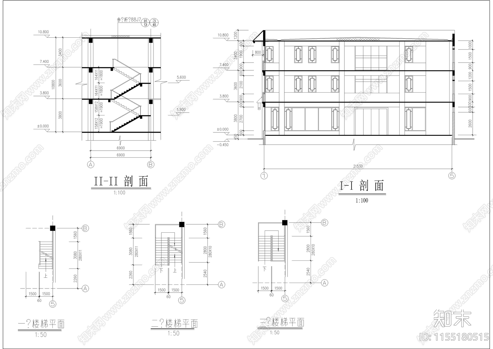 西安古建营业cad施工图下载【ID:1155180515】