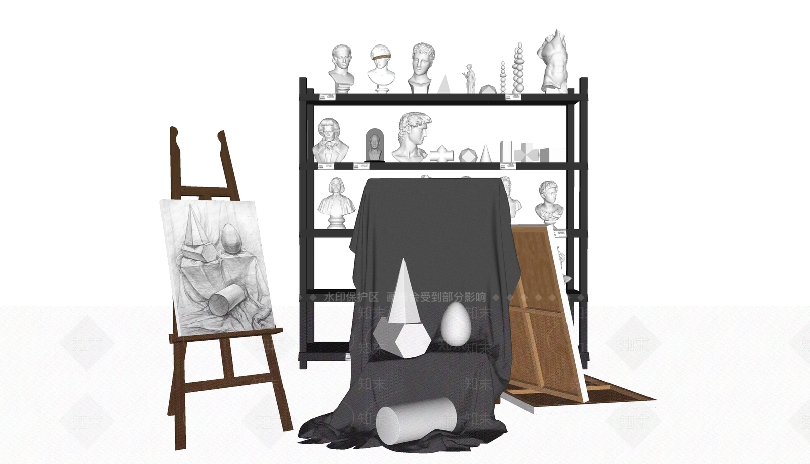 画具SU模型下载【ID:1155180818】