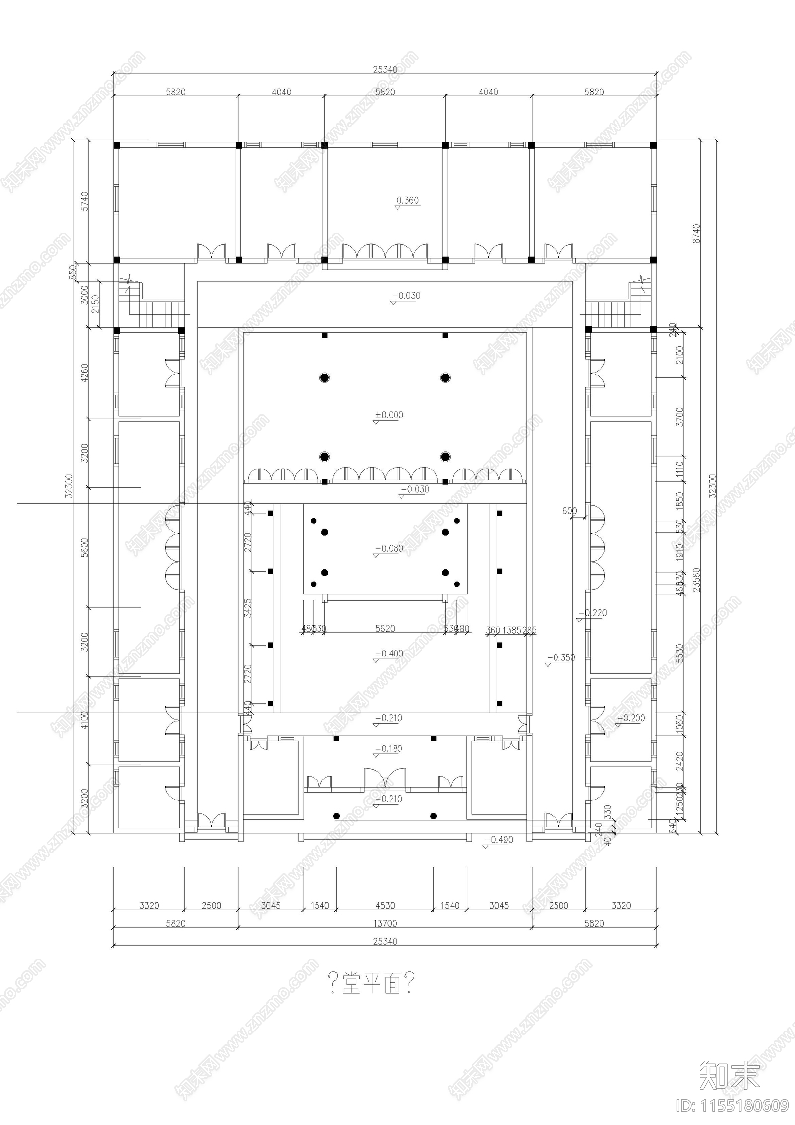 西田祠堂建cad施工图下载【ID:1155180609】