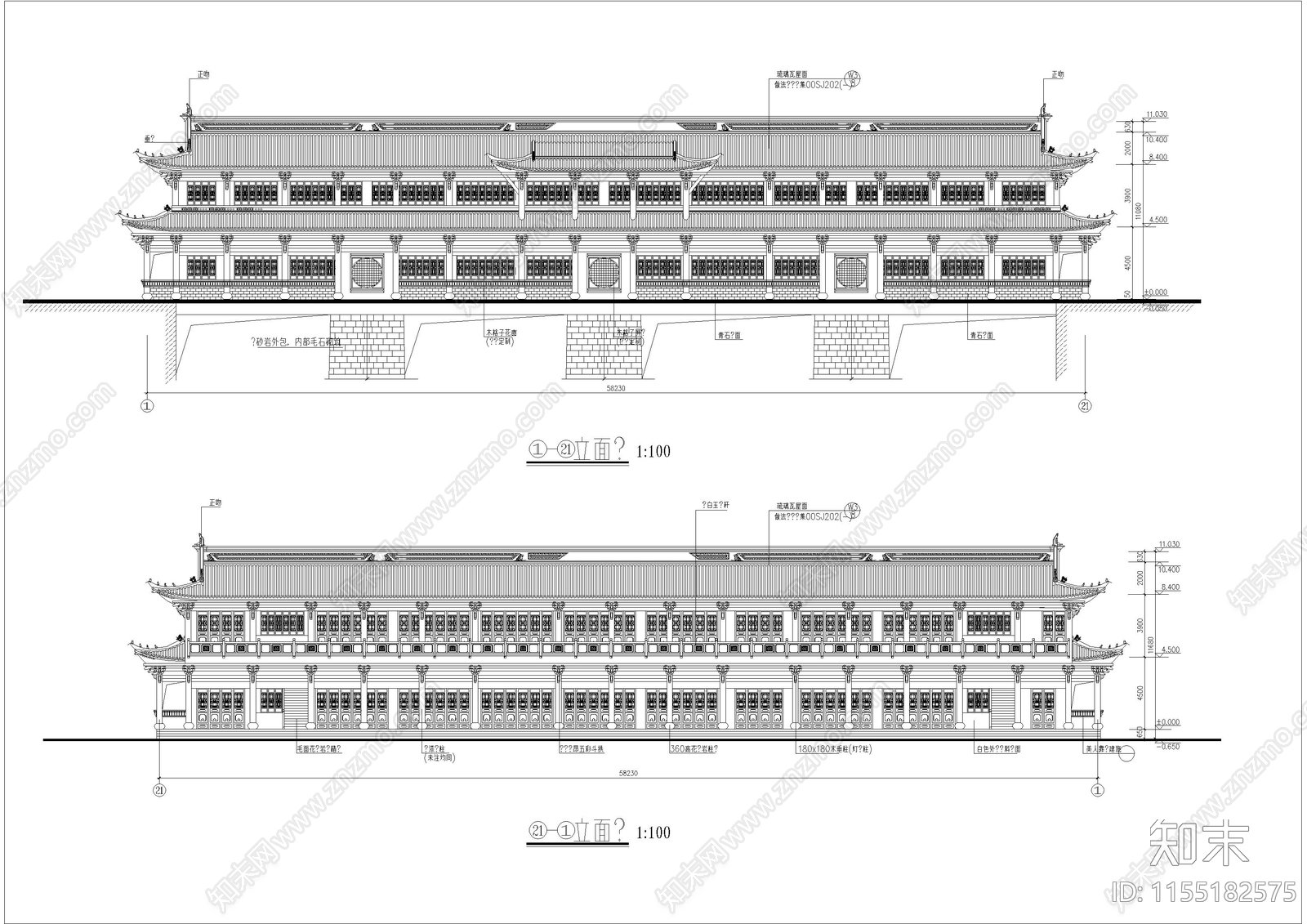 云南某古建改cad施工图下载【ID:1155182575】