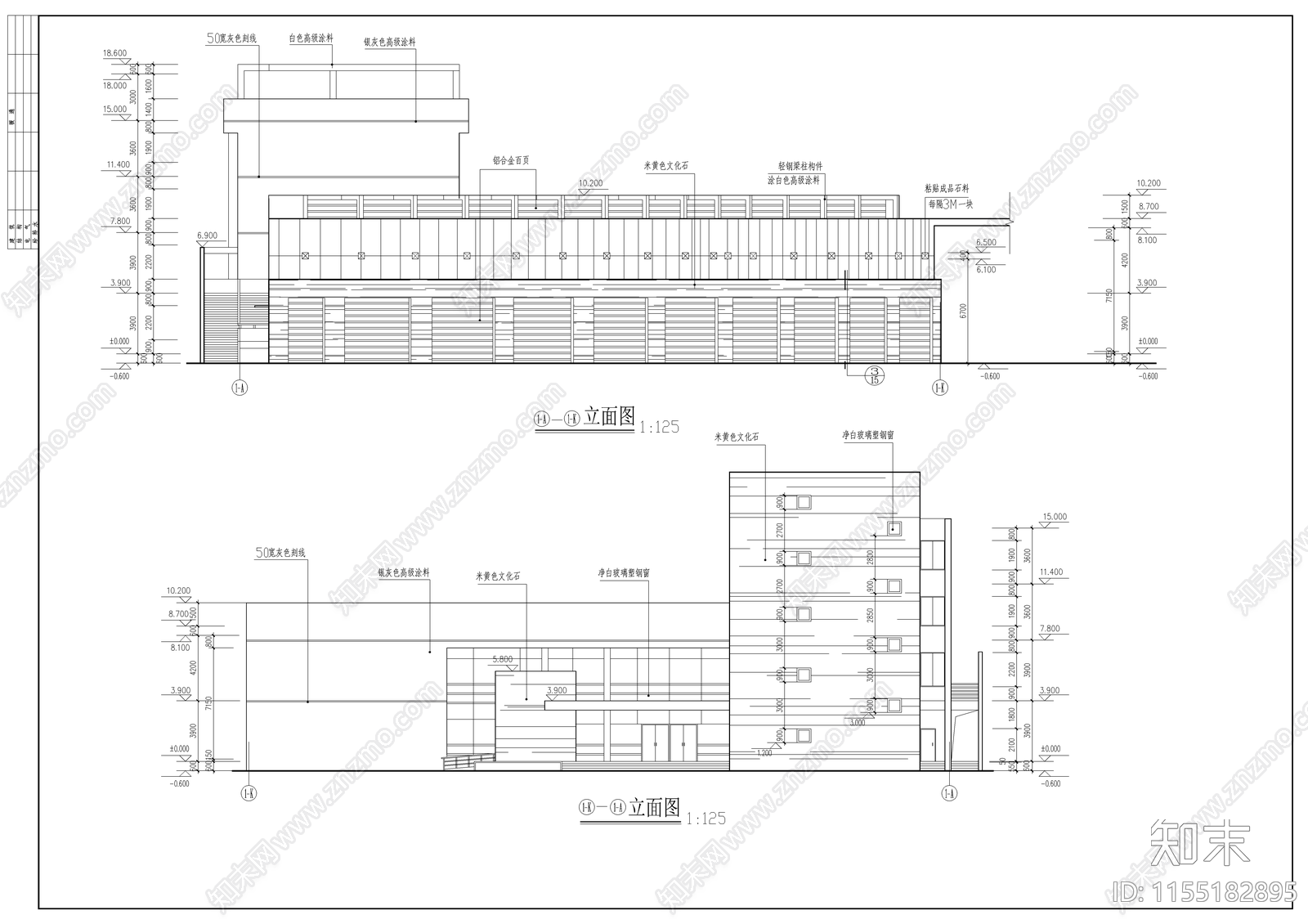 高校行政楼建cad施工图下载【ID:1155182895】