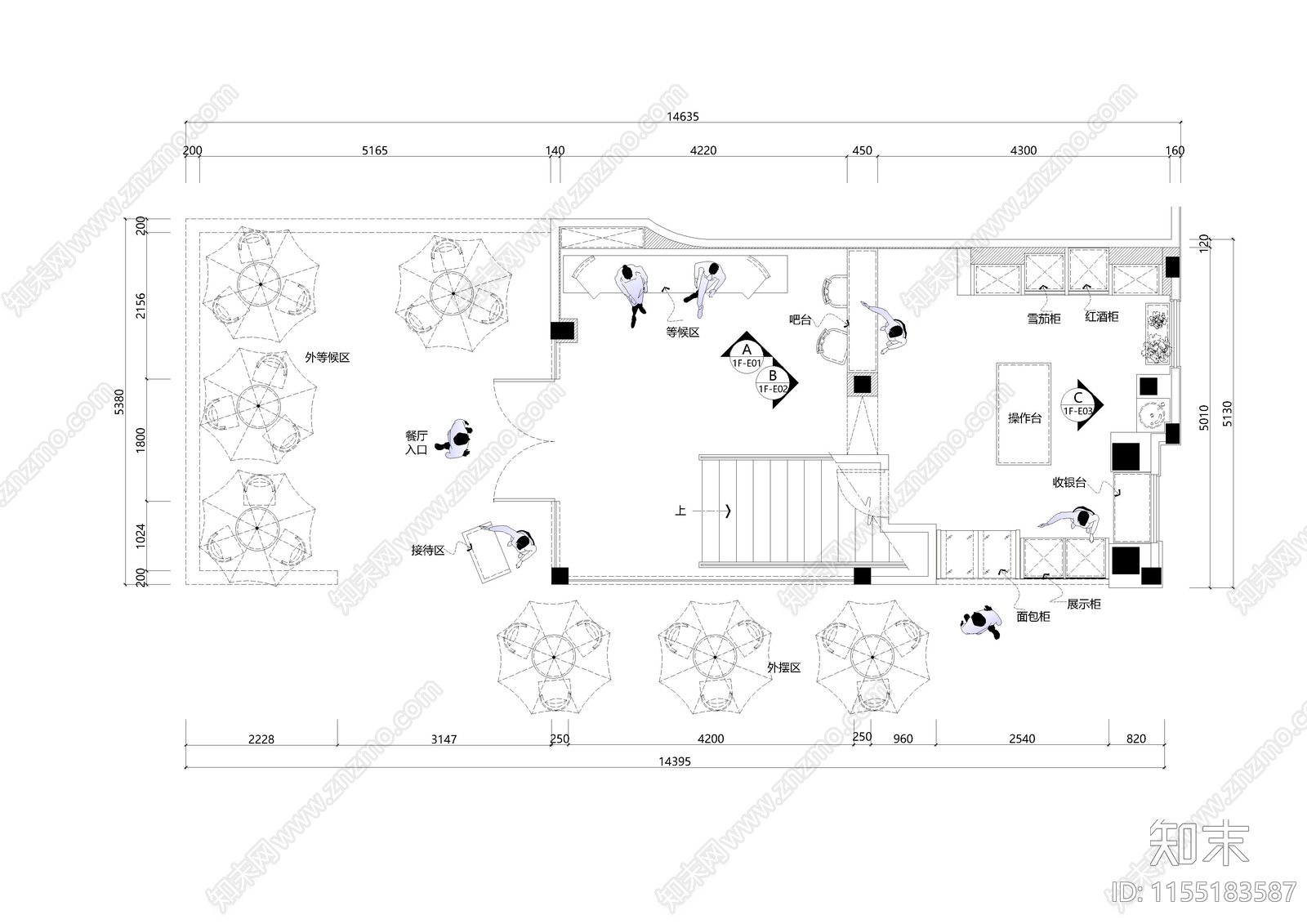 2024港式餐厅全cad施工图下载【ID:1155183587】