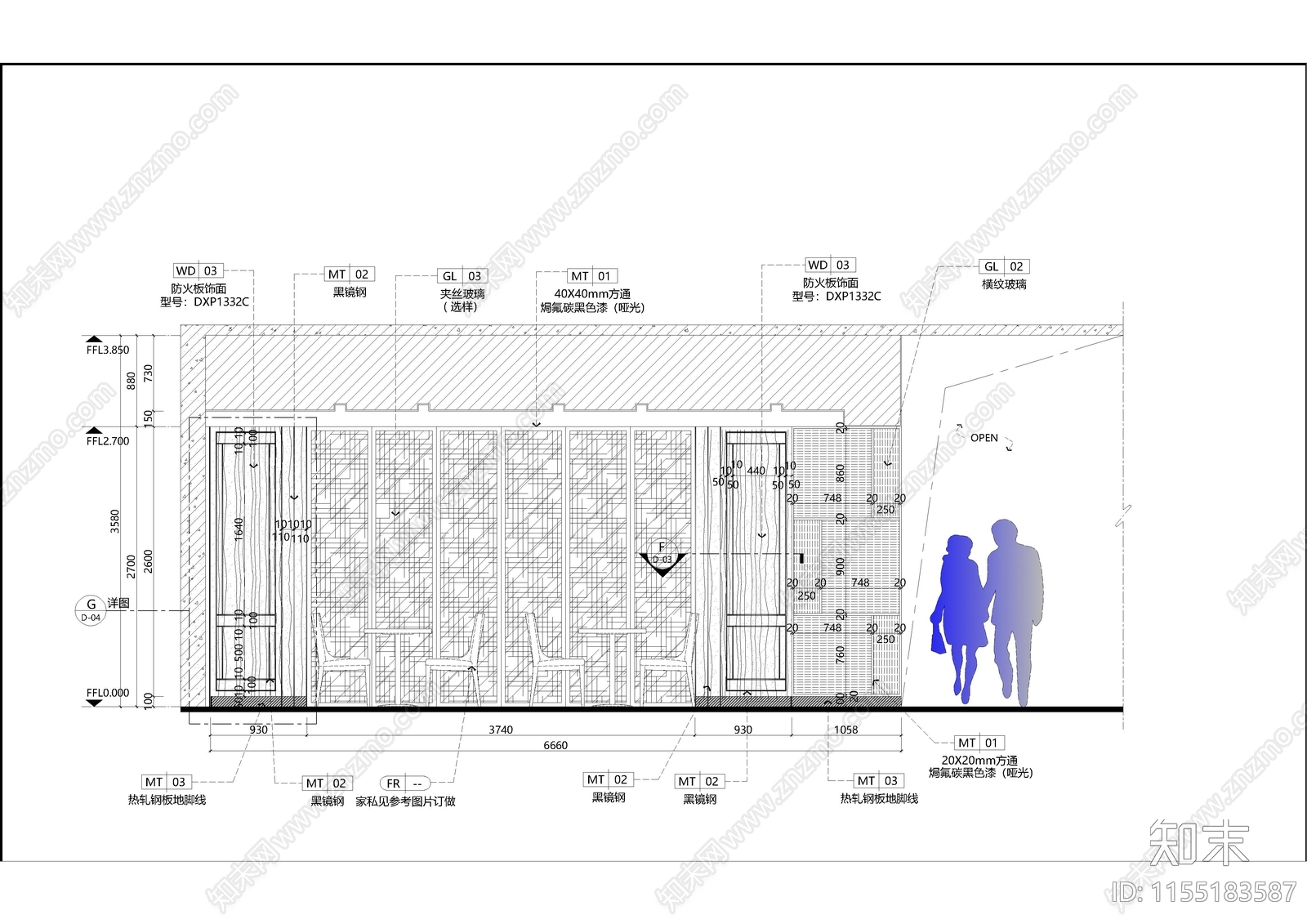 2024港式餐厅全cad施工图下载【ID:1155183587】