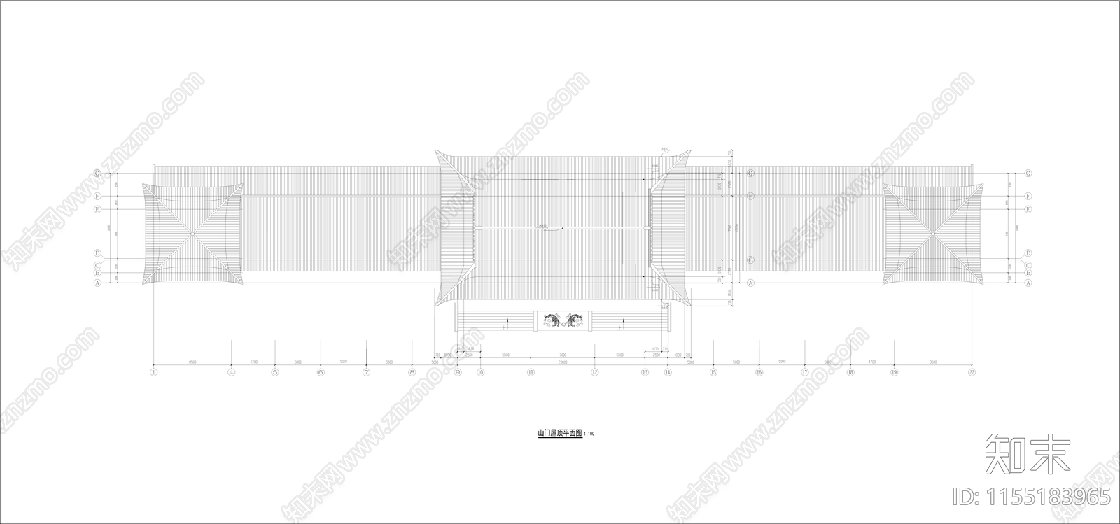 珠海普驼寺建筑图cad施工图下载【ID:1155183965】