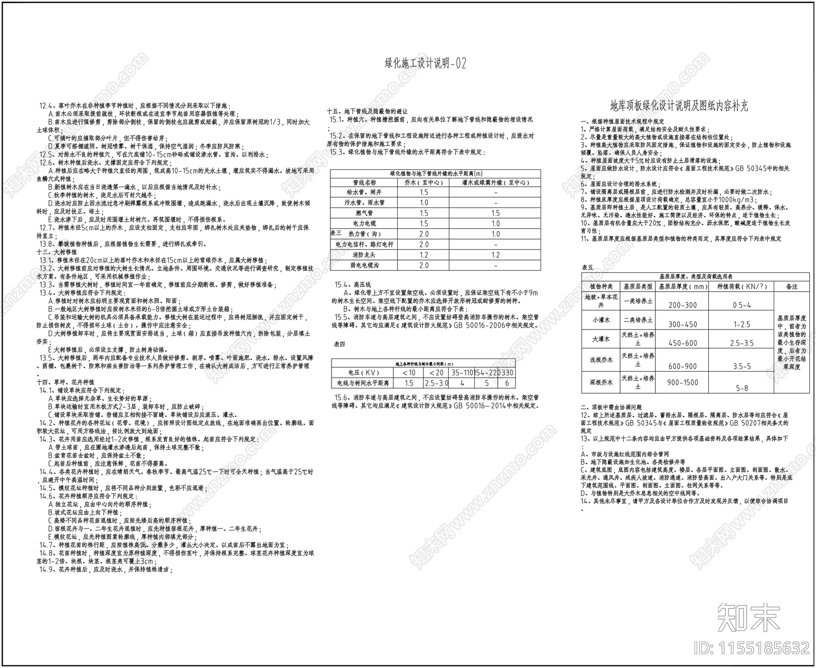 绿化设计说明及规范施工图下载【ID:1155185632】