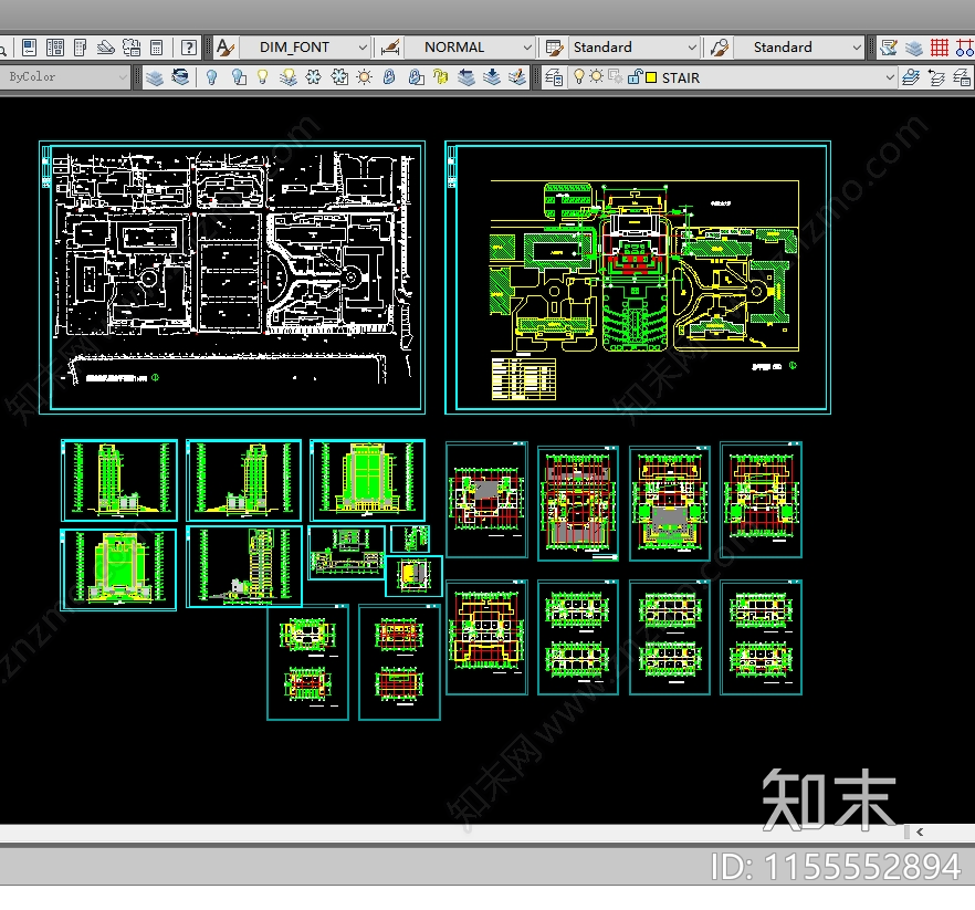 华南理工大学技术科学楼cad施工图下载【ID:1155552894】