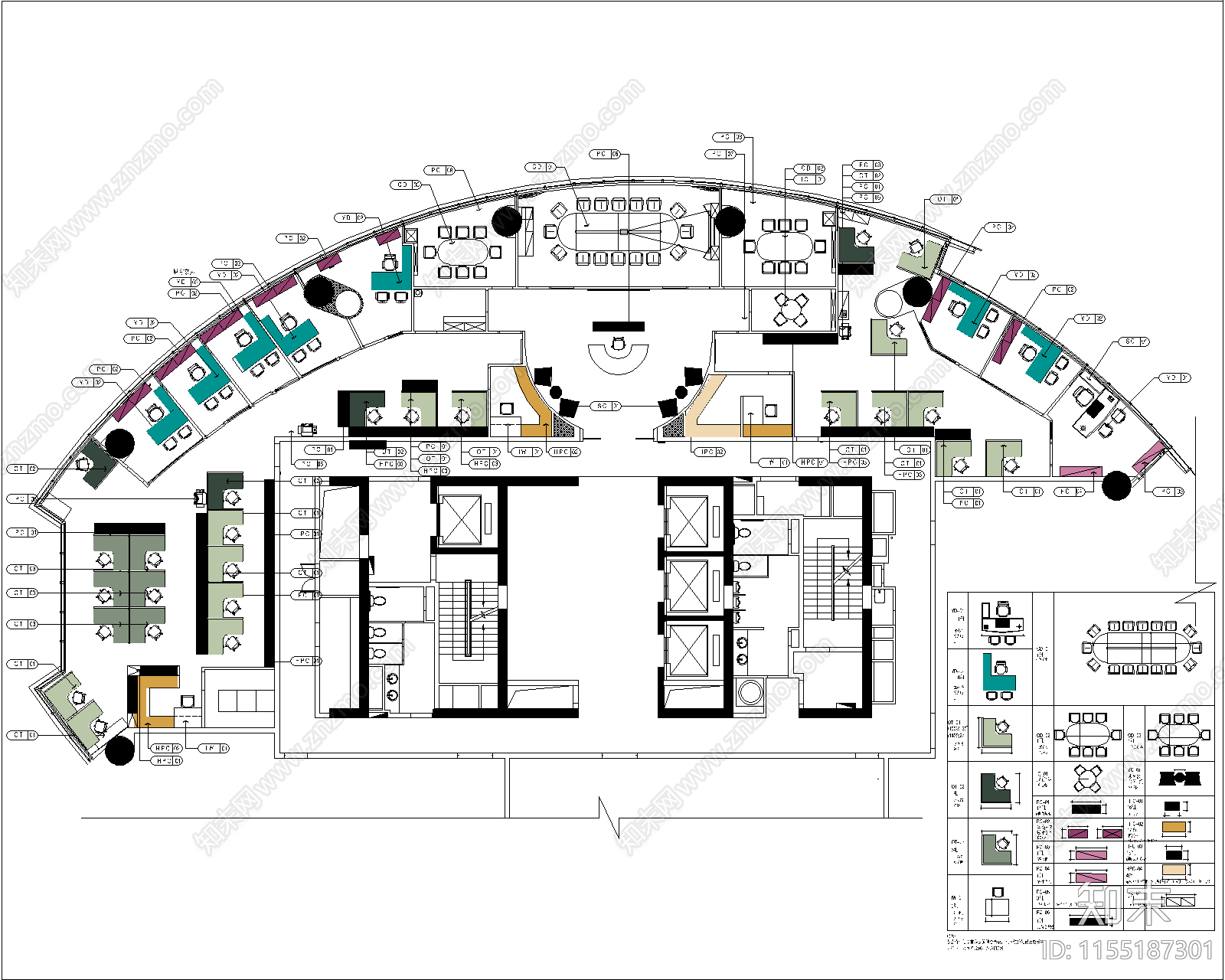 办公空cad施工图下载【ID:1155187301】