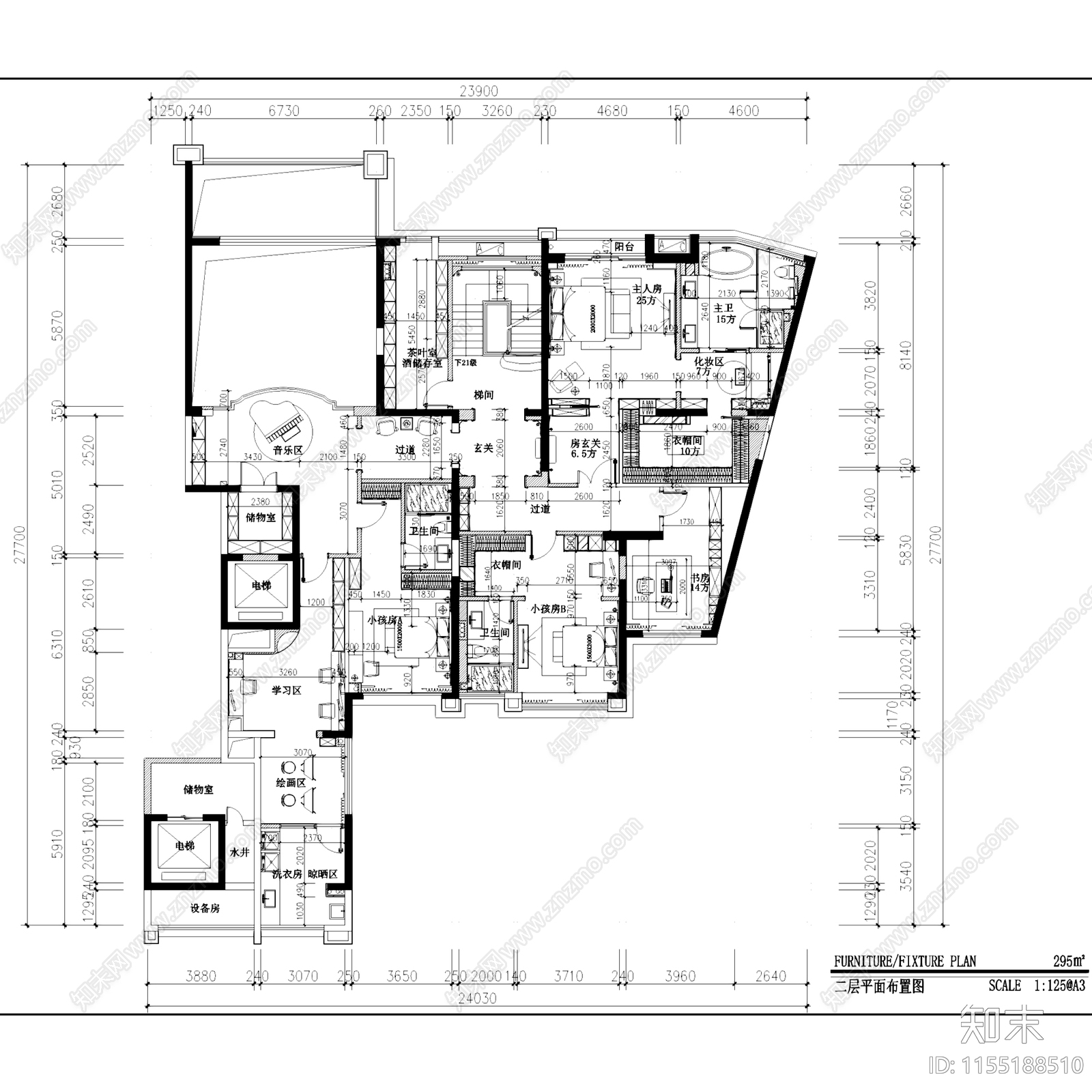 法式欧式佛山金地天玺二层别墅挑空室内家装cad施工图下载【ID:1155188510】