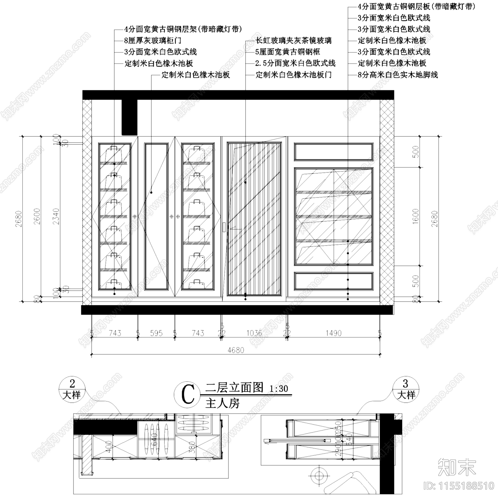 法式欧式佛山金地天玺二层别墅挑空室内家装cad施工图下载【ID:1155188510】