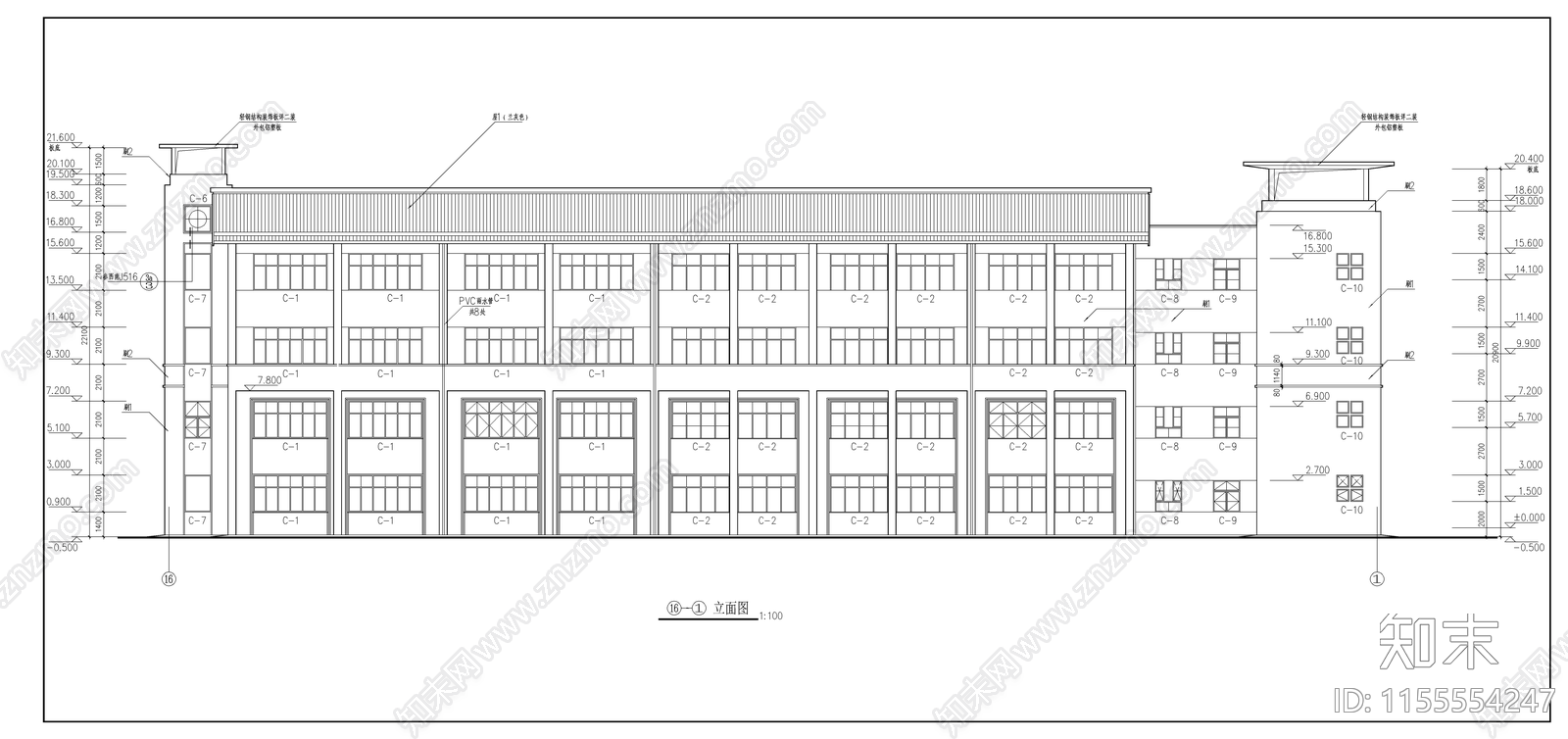 教学楼建筑cad施工图下载【ID:1155554247】