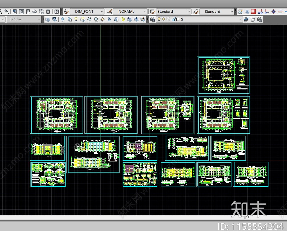 教学楼全套建筑cad施工图下载【ID:1155554204】
