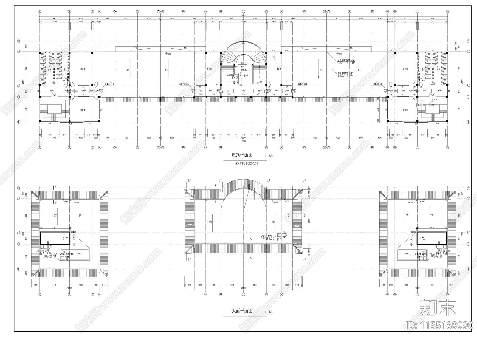 教学楼设计cad施工图下载【ID:1155189990】