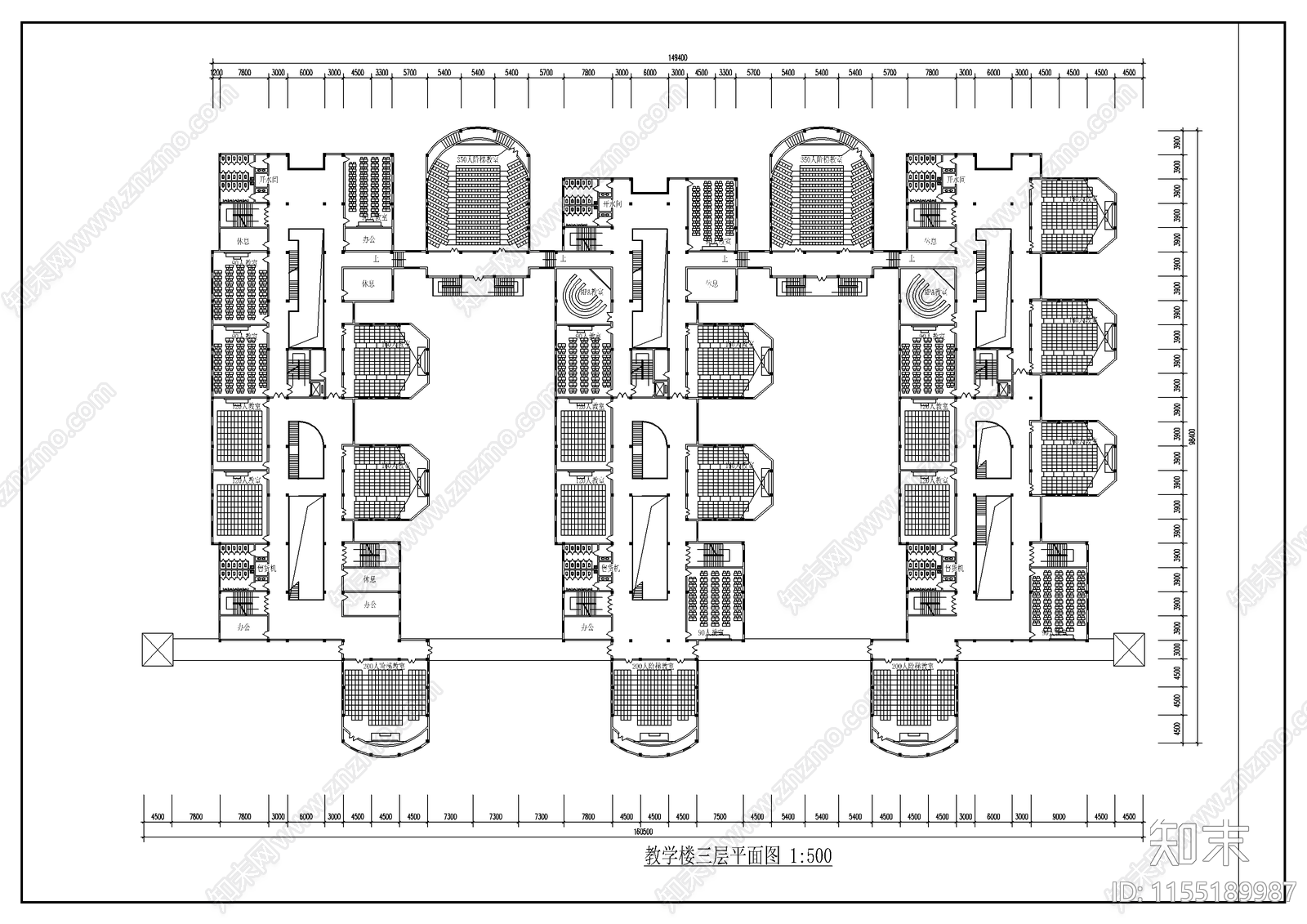 教学楼设计方案cad施工图下载【ID:1155189987】