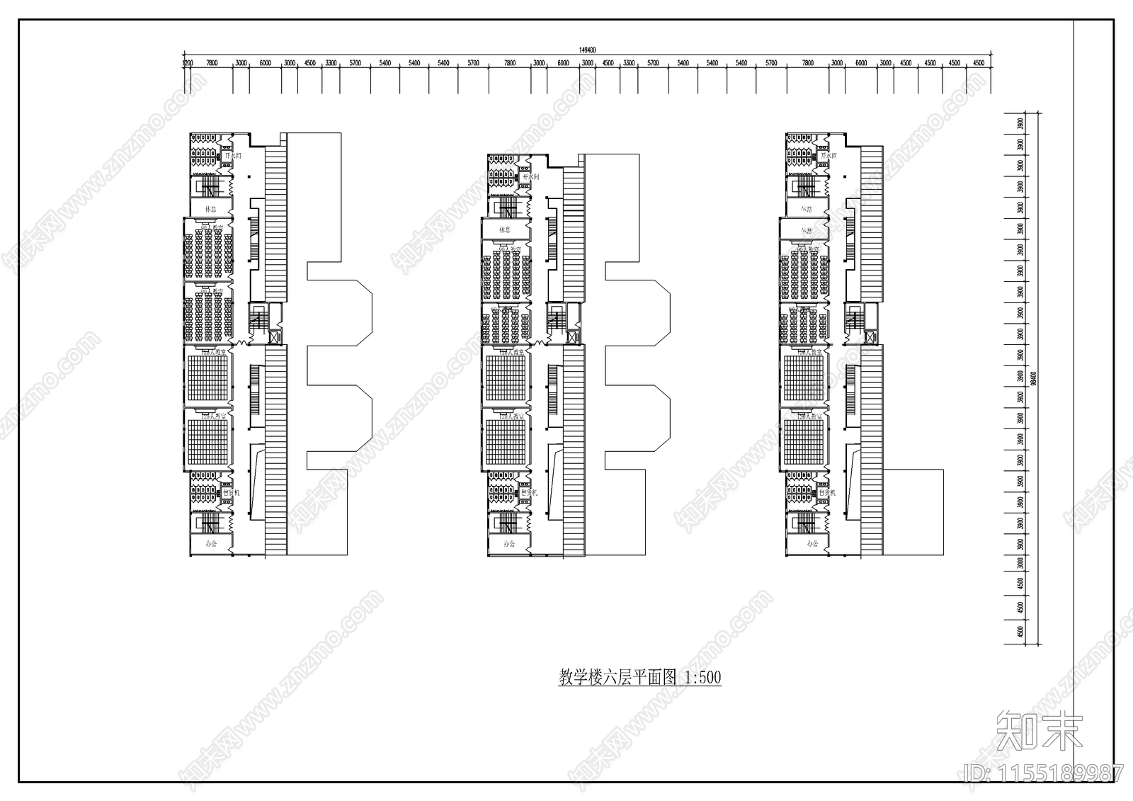 教学楼设计方案cad施工图下载【ID:1155189987】
