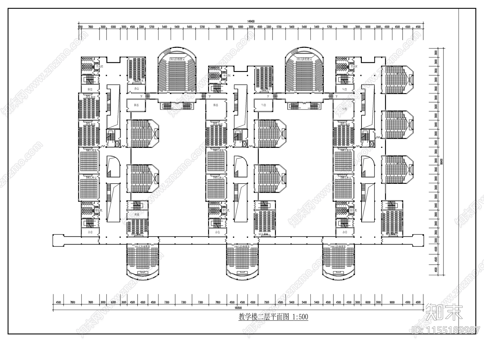 教学楼设计方案cad施工图下载【ID:1155189987】