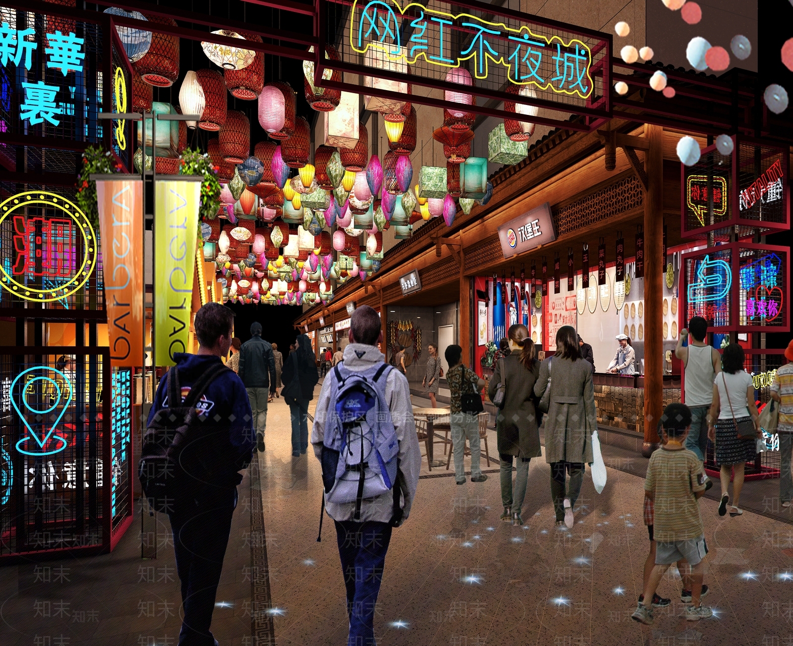 新中式商业街3D模型下载【ID:1155190871】