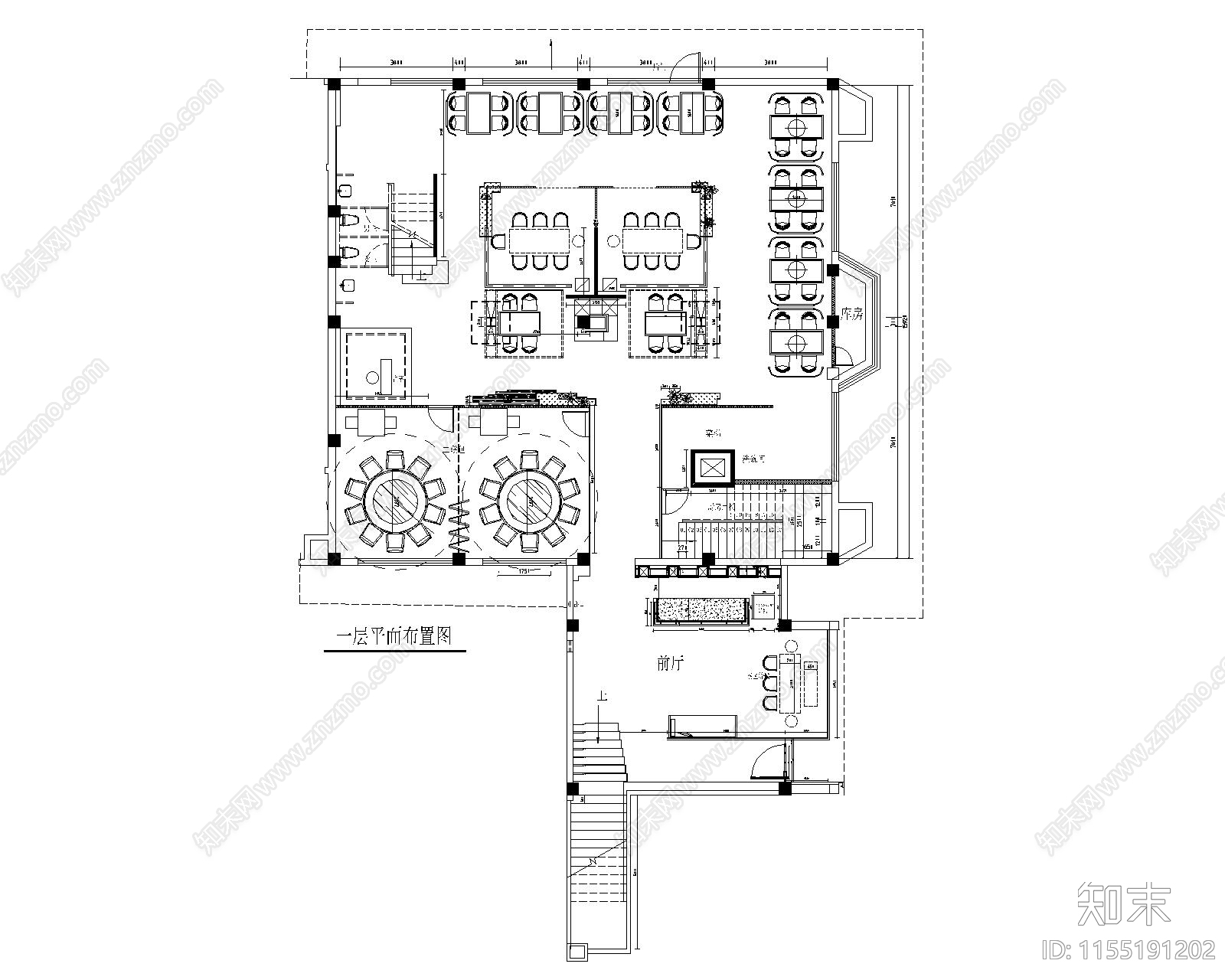 巧庆楼茶膳餐cad施工图下载【ID:1155191202】