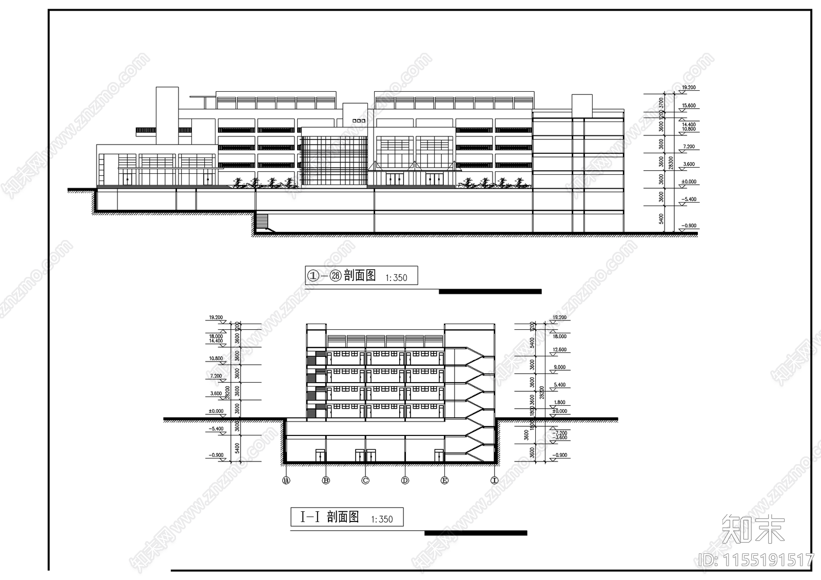 教学综合楼cad施工图下载【ID:1155191517】