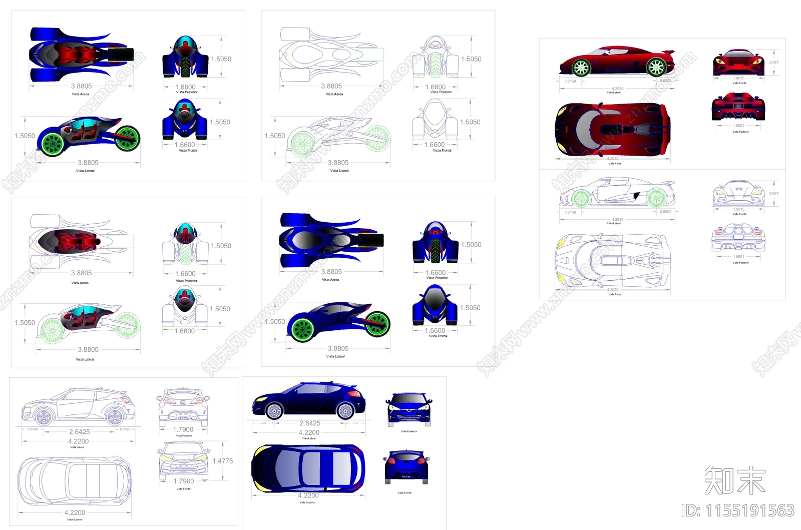 炫彩汽车摩托车图库施工图下载【ID:1155191563】