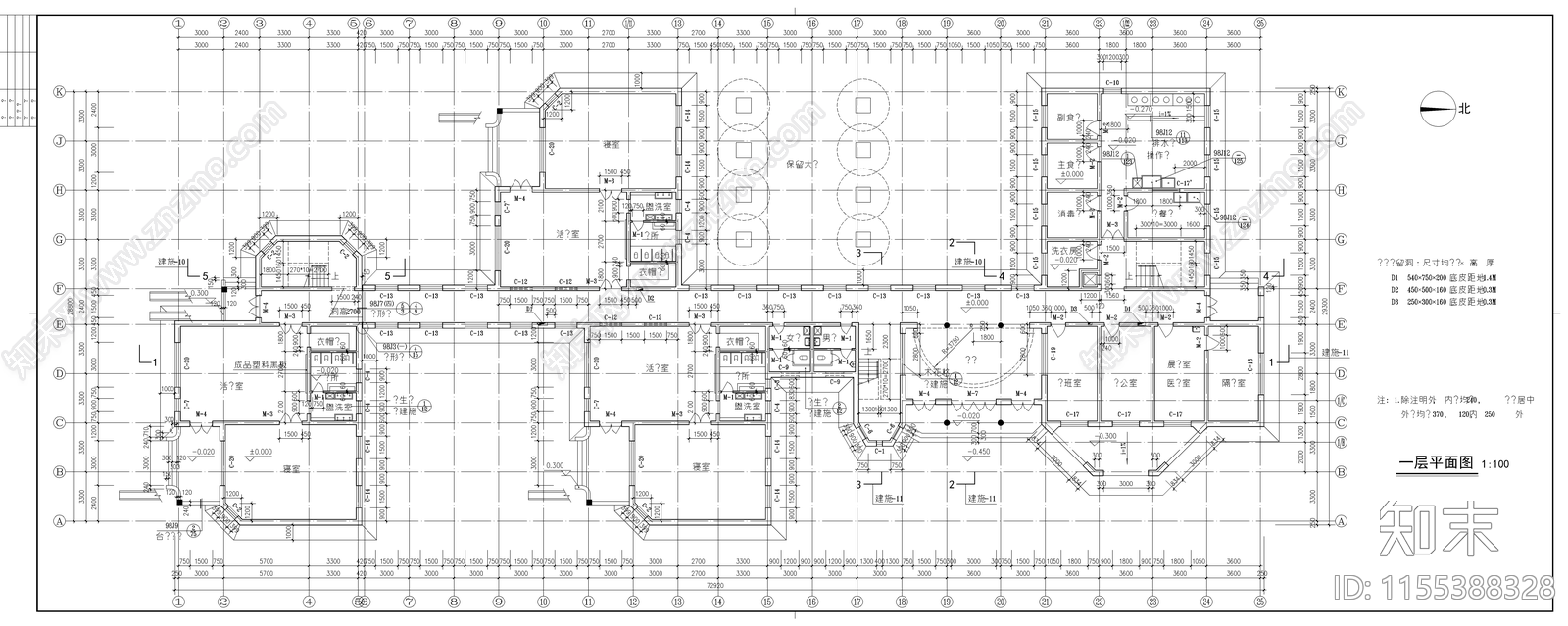 小区幼儿园建筑施工图下载【ID:1155388328】