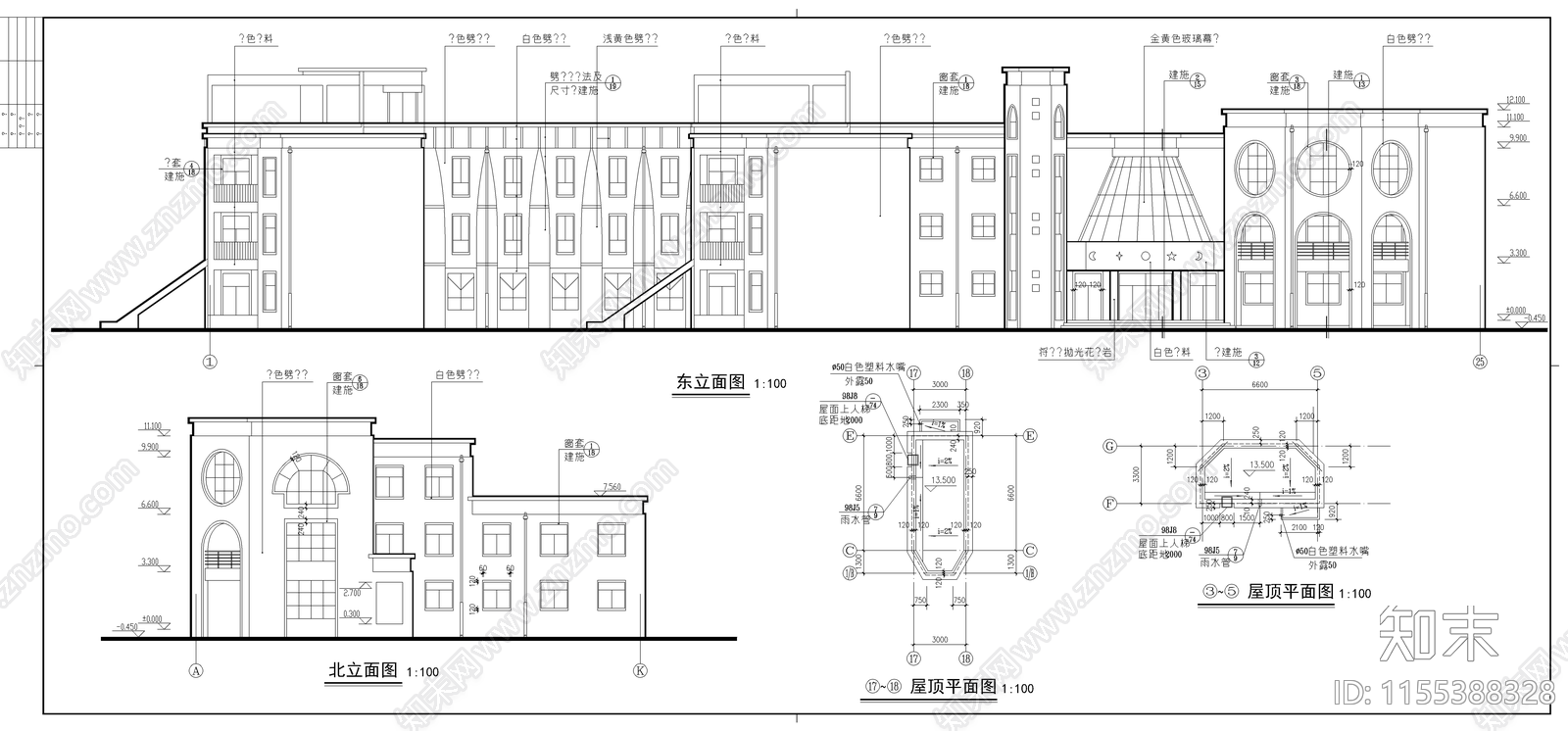 小区幼儿园建筑施工图下载【ID:1155388328】