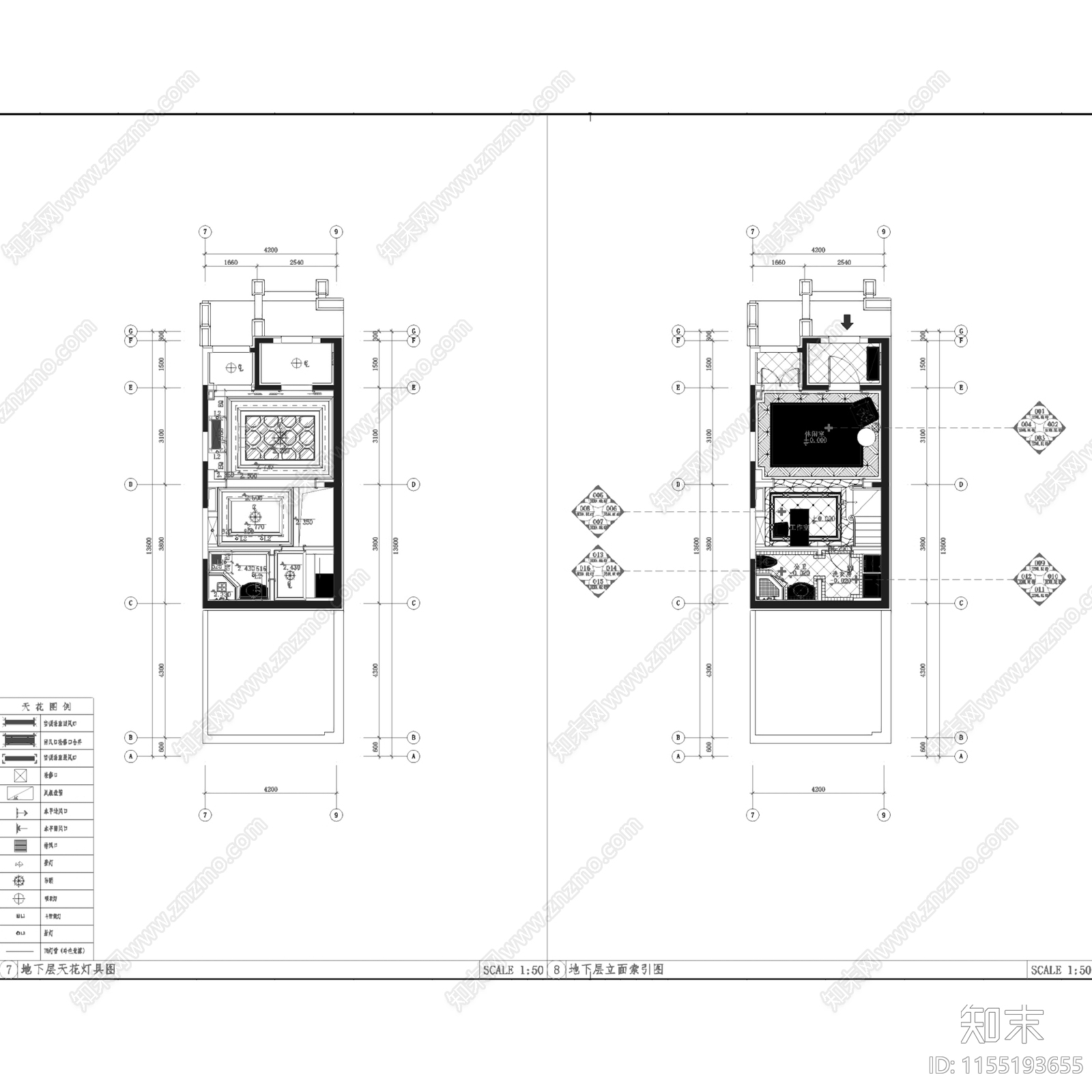 美式西美金山湖小镇乡村风三层联排别墅室内家装cad施工图下载【ID:1155193655】