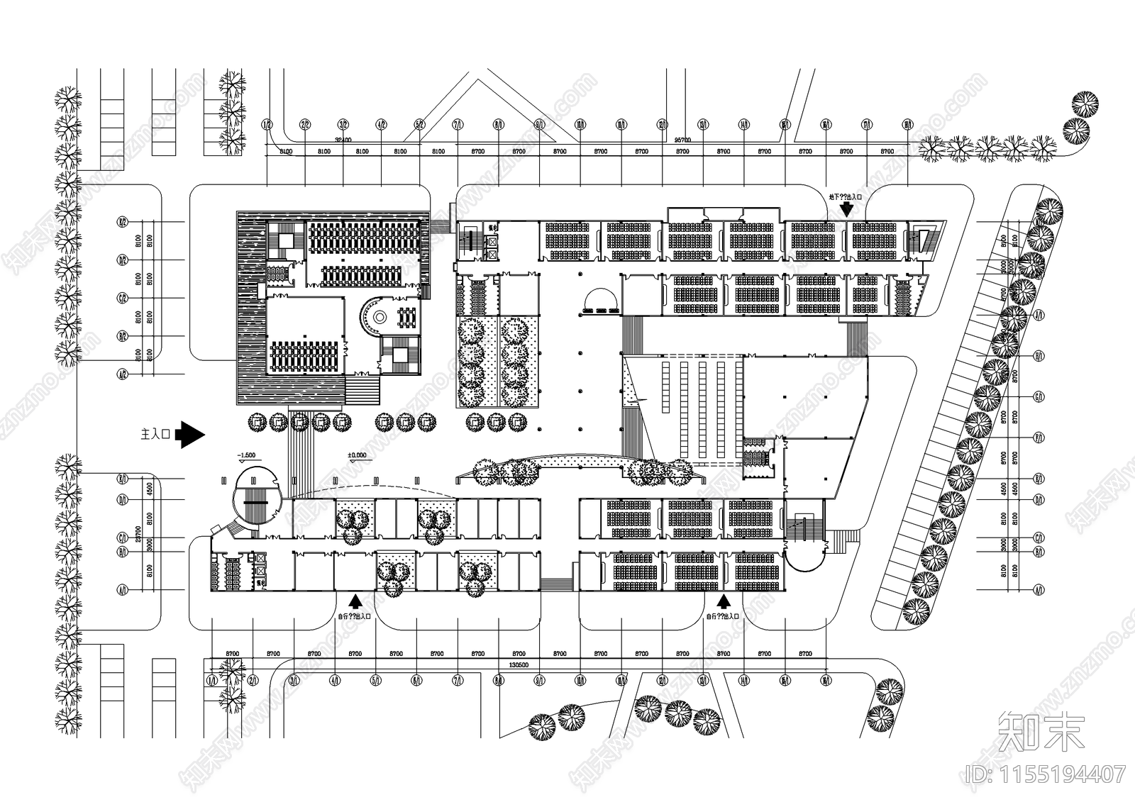 某大学教学楼cad施工图下载【ID:1155194407】