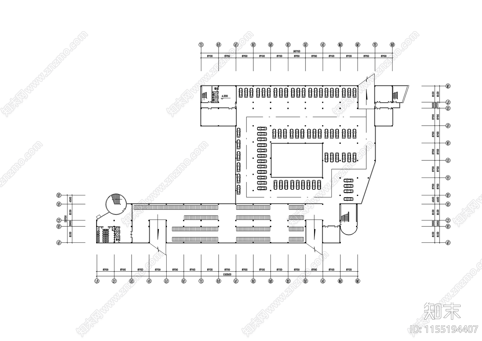 某大学教学楼cad施工图下载【ID:1155194407】