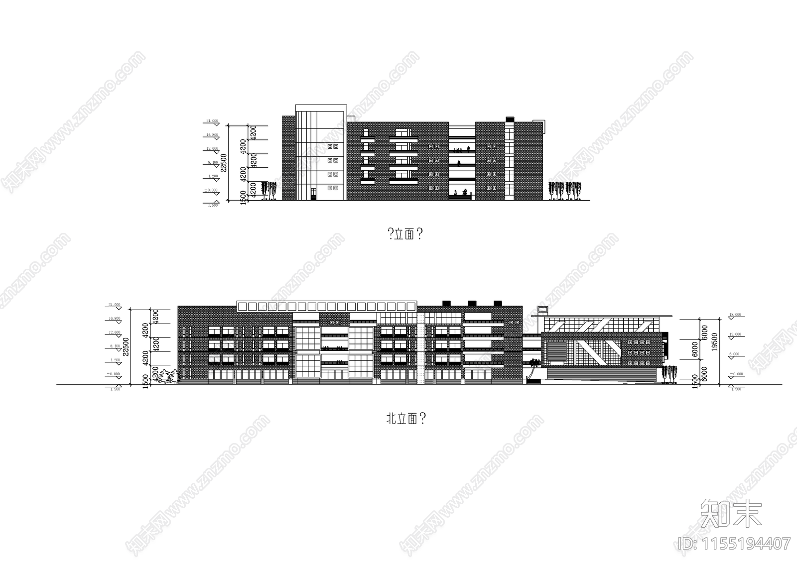 某大学教学楼cad施工图下载【ID:1155194407】
