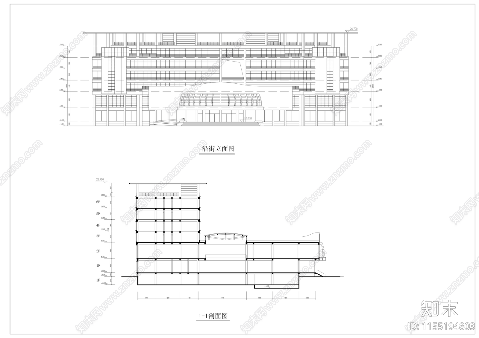 某大学星级会馆建筑cad施工图下载【ID:1155194803】