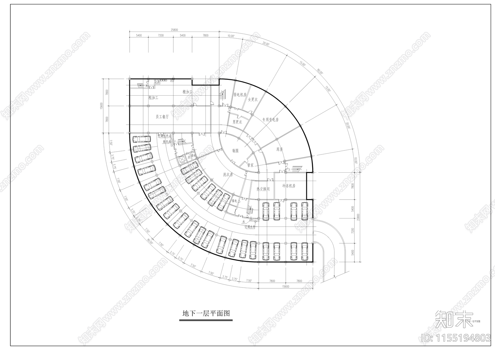 某大学星级会馆建筑cad施工图下载【ID:1155194803】