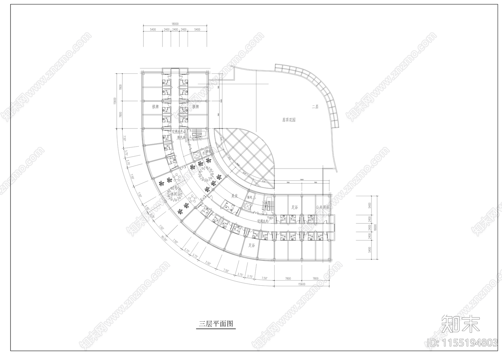 某大学星级会馆建筑cad施工图下载【ID:1155194803】