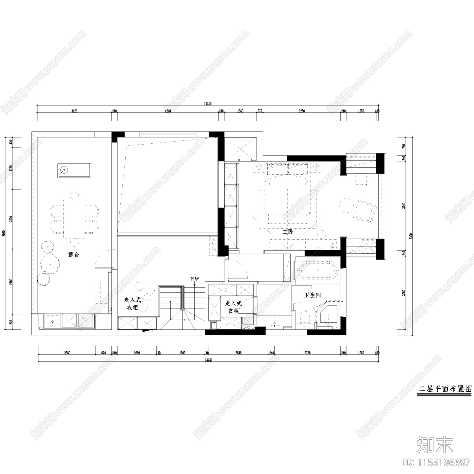 现代杭州新湖果岭复式挑空室内家装cad施工图下载【ID:1155196687】