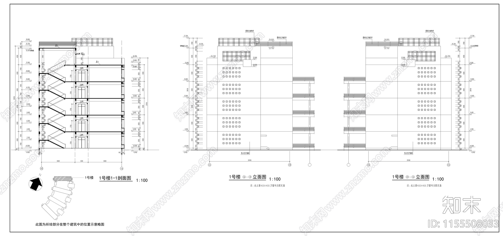 某技术学院教学cad施工图下载【ID:1155508033】