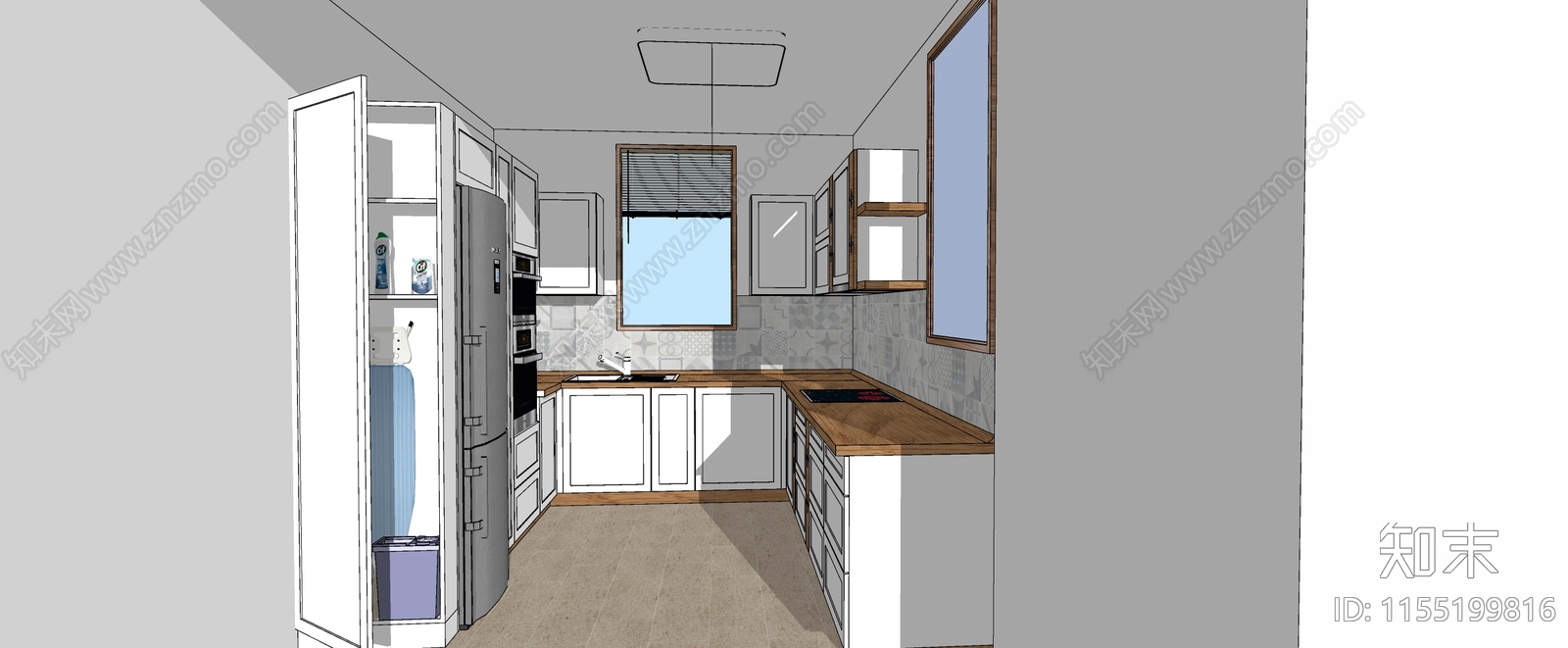 现代厨房SU模型下载【ID:1155199816】