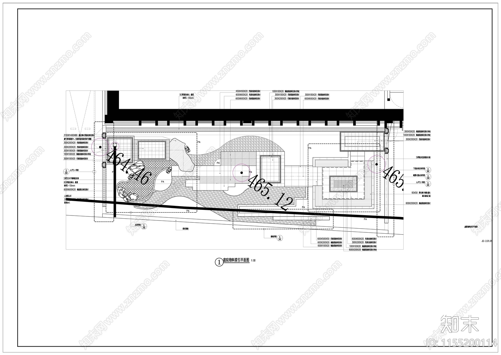 庭院景观土cad施工图下载【ID:1155200114】