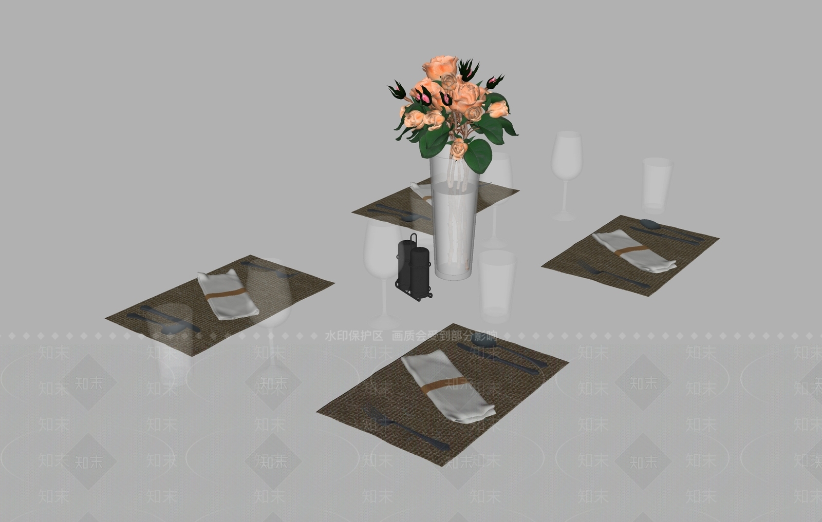 餐具SU模型下载【ID:1155202915】