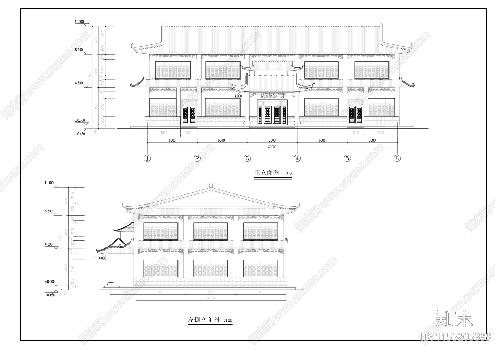 农家餐厅施工图下载【ID:1155205339】
