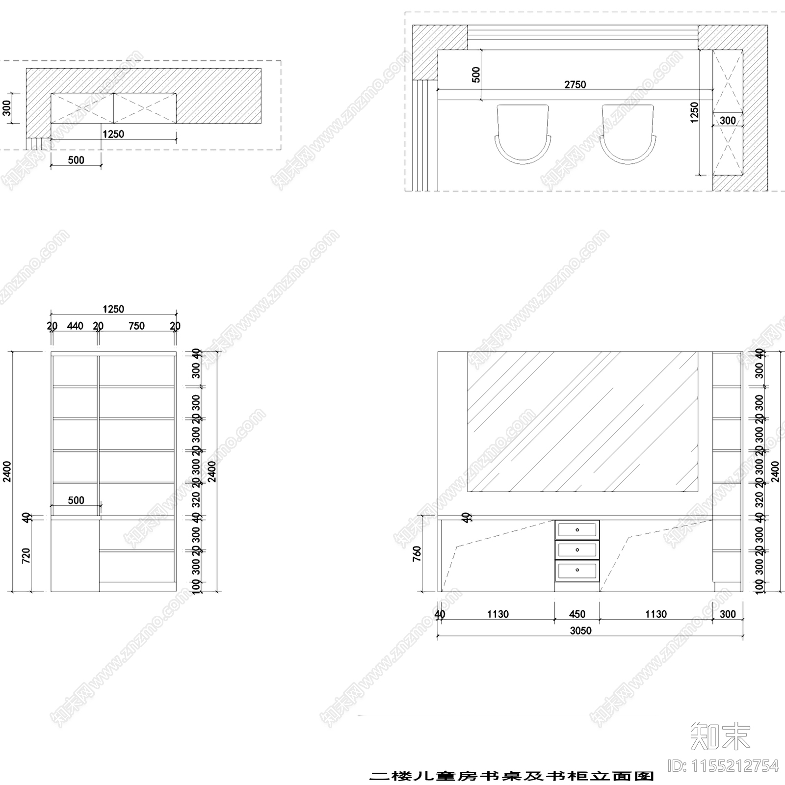 美式北欧碧桂园都市古堡二层别墅挑空室内家装cad施工图下载【ID:1155212754】