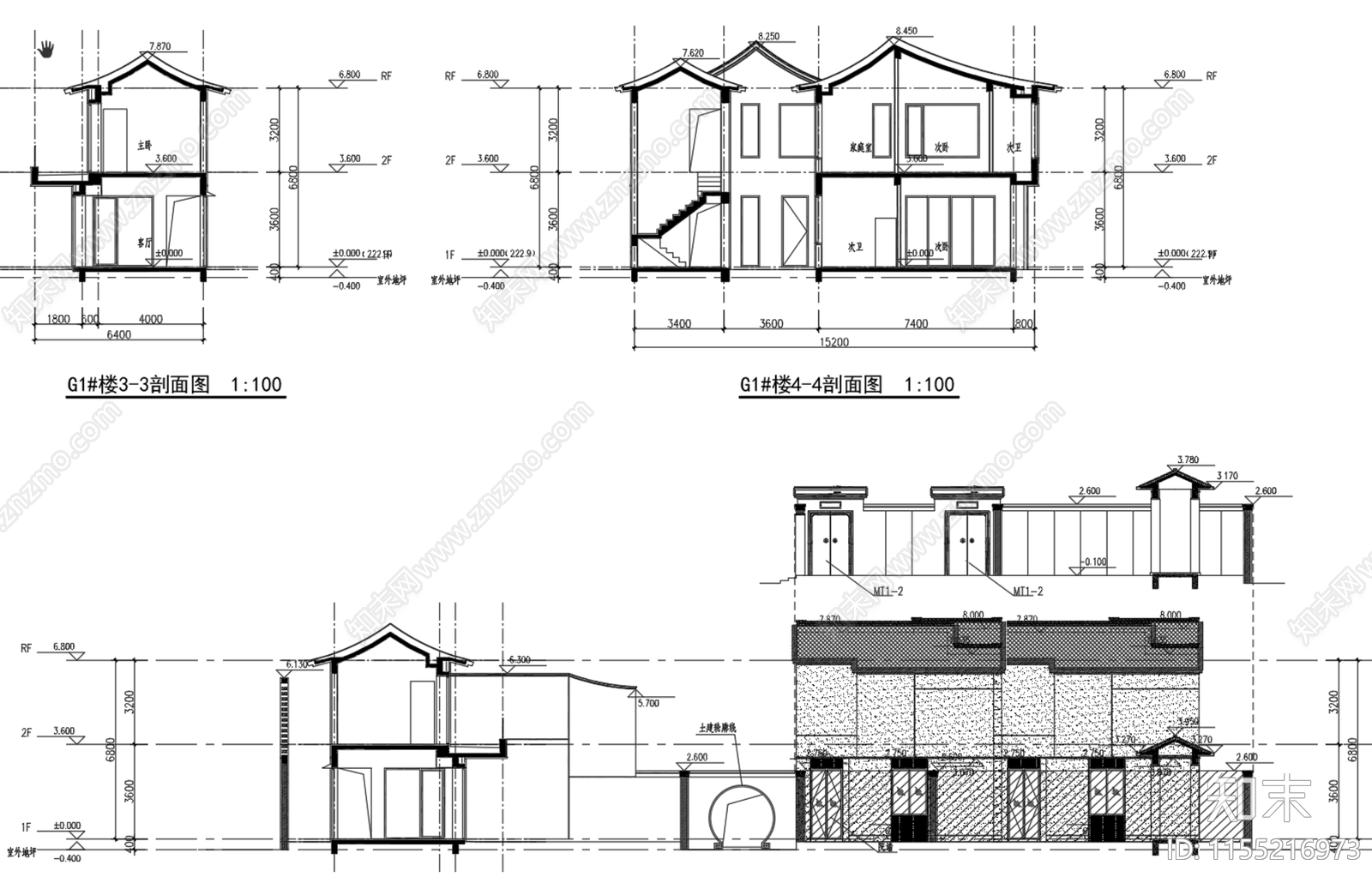 保利宜春明月川新中式别墅合院高层居住区报施工图下载【ID:1155216973】