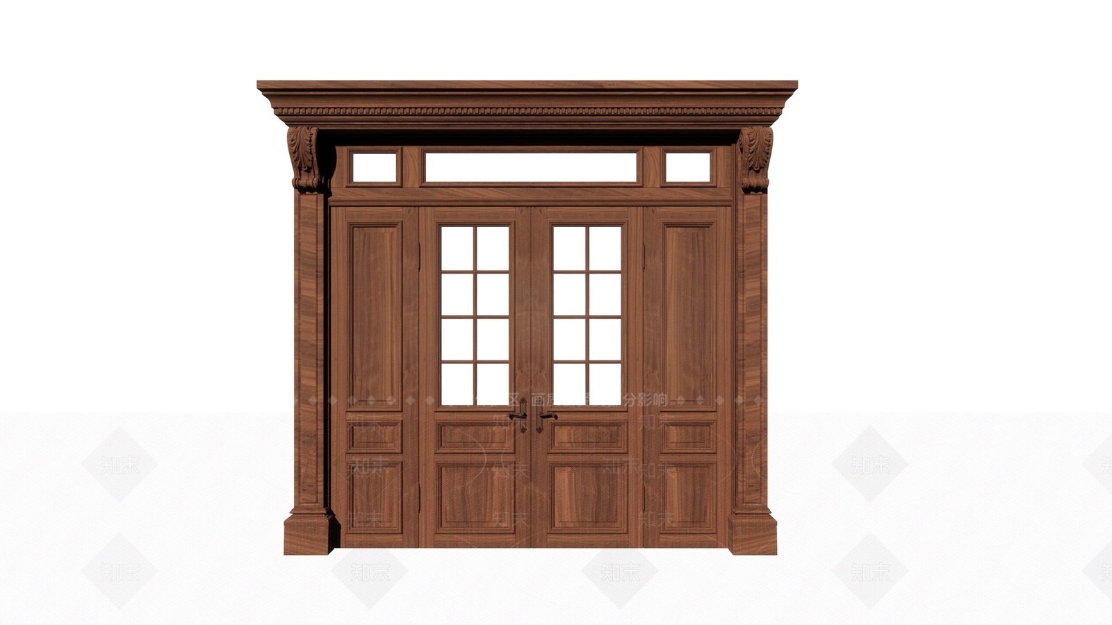 欧式入户门SU模型下载【ID:1155225883】
