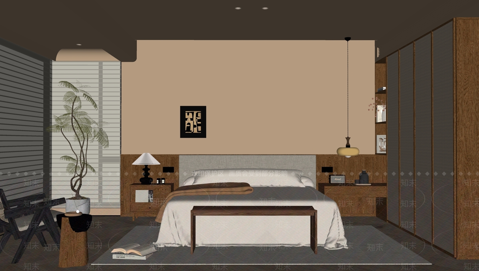 设计感挂画挂画SU模型下载【ID:1227361697】