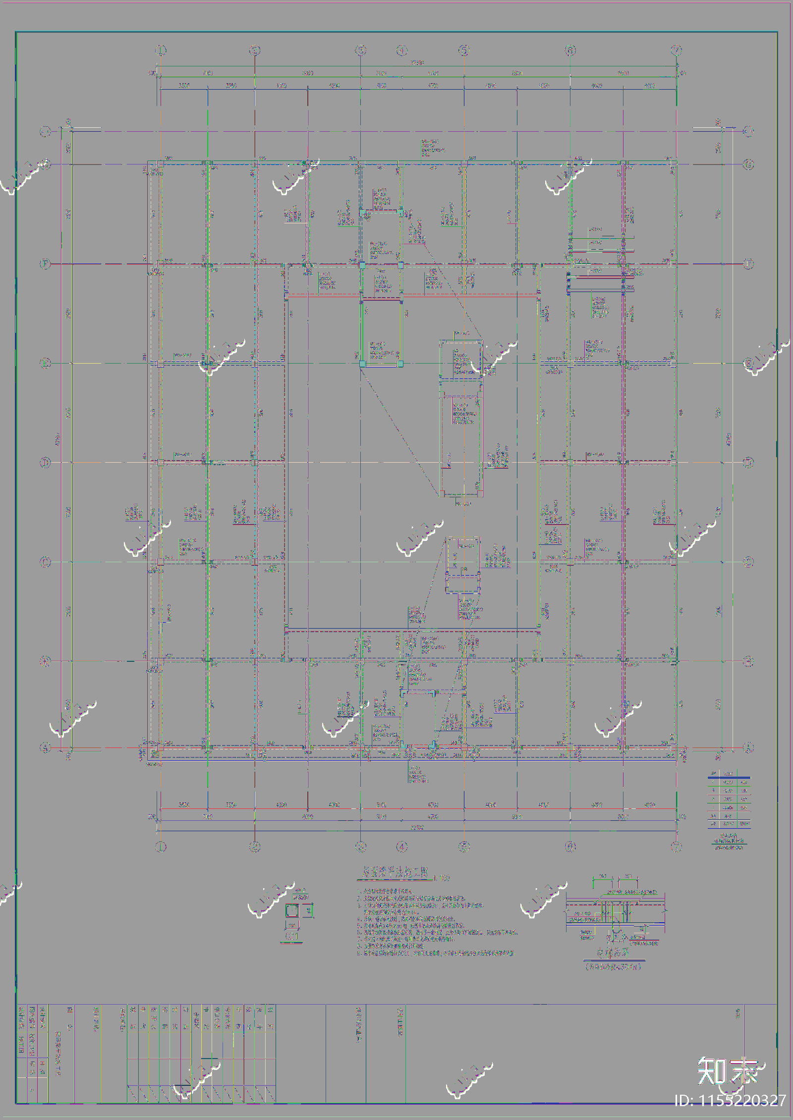 搅拌桩地基处理cad施工图下载【ID:1155220327】