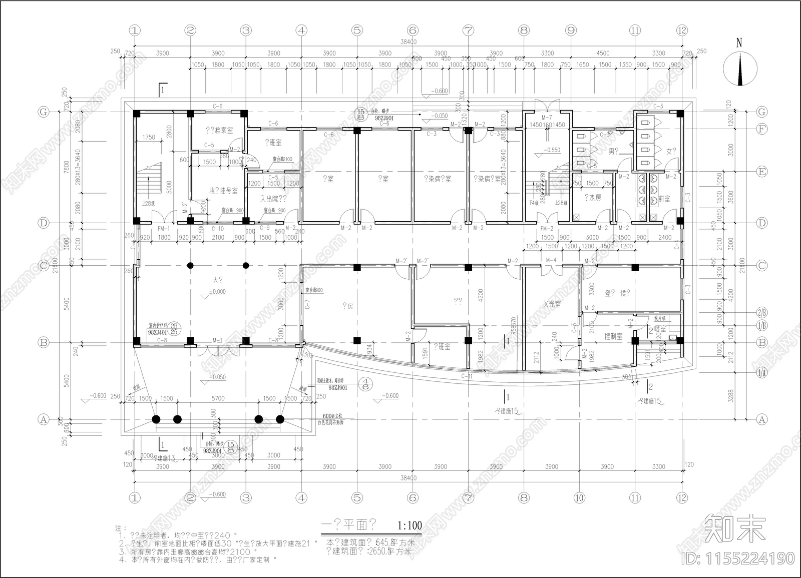 医院门诊综合楼建筑cad施工图下载【ID:1155224190】