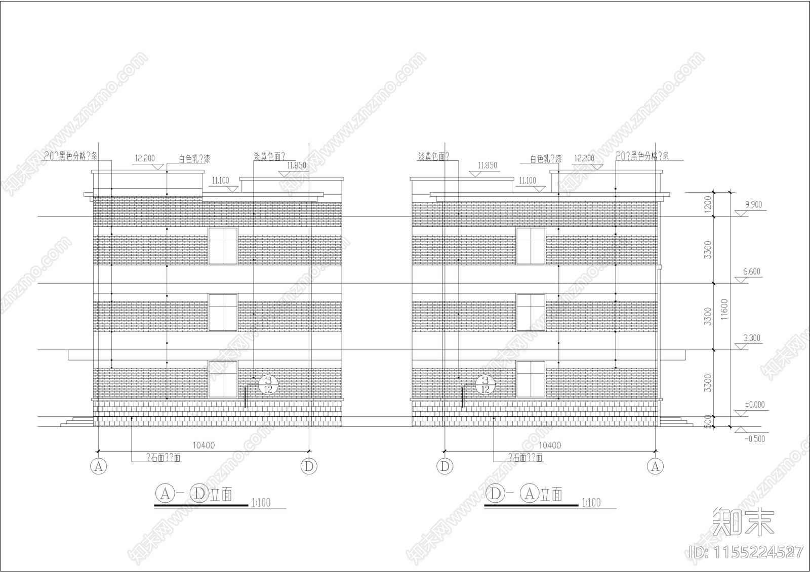 医院住院楼建筑cad施工图下载【ID:1155224527】