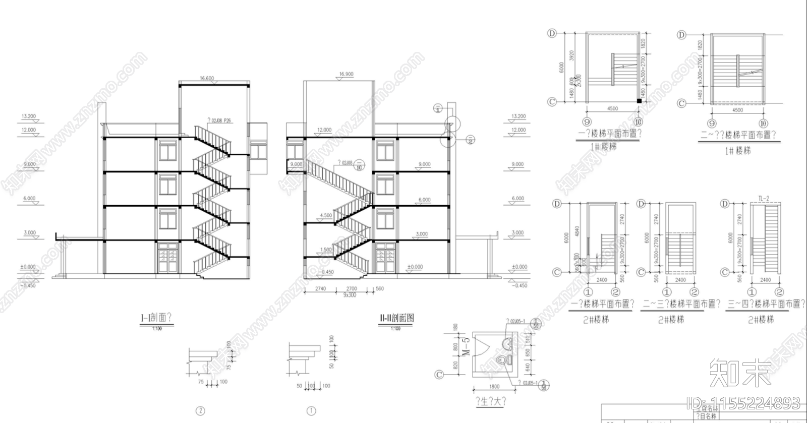 医院建筑cad施工图下载【ID:1155224893】