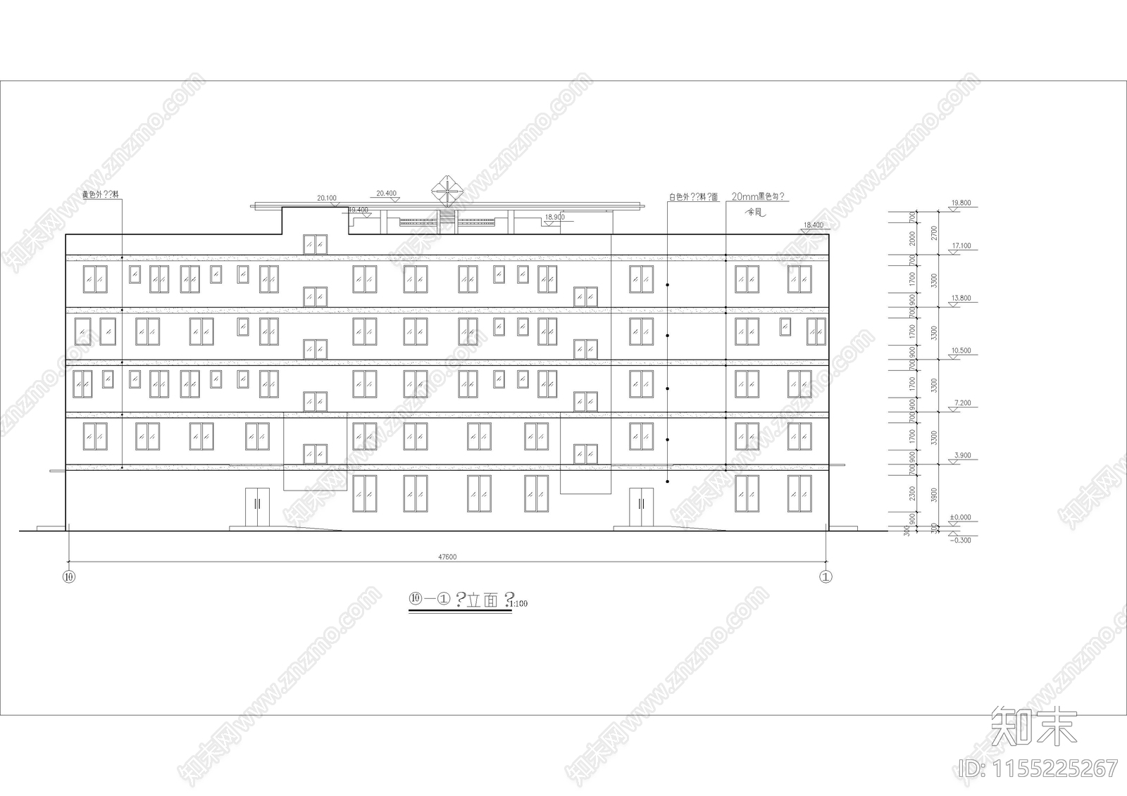 医院综合楼建筑cad施工图下载【ID:1155225267】