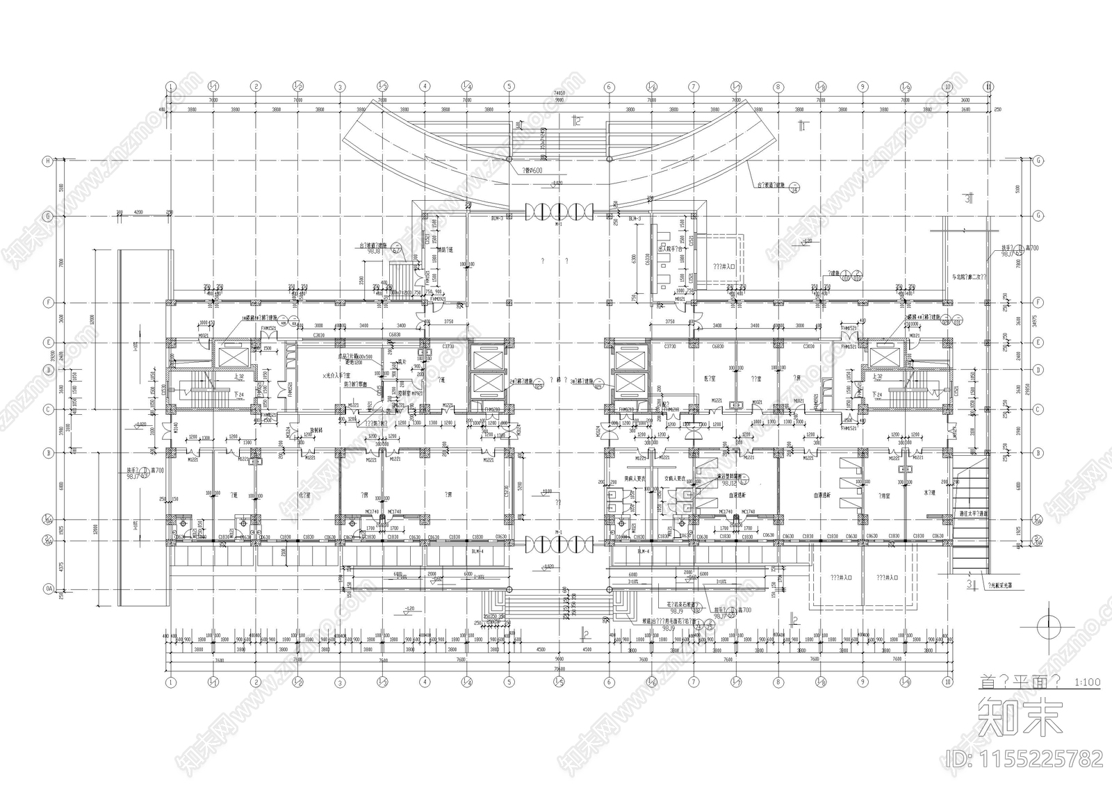 24965m²三级甲等综合医院建筑cad施工图下载【ID:1155225782】