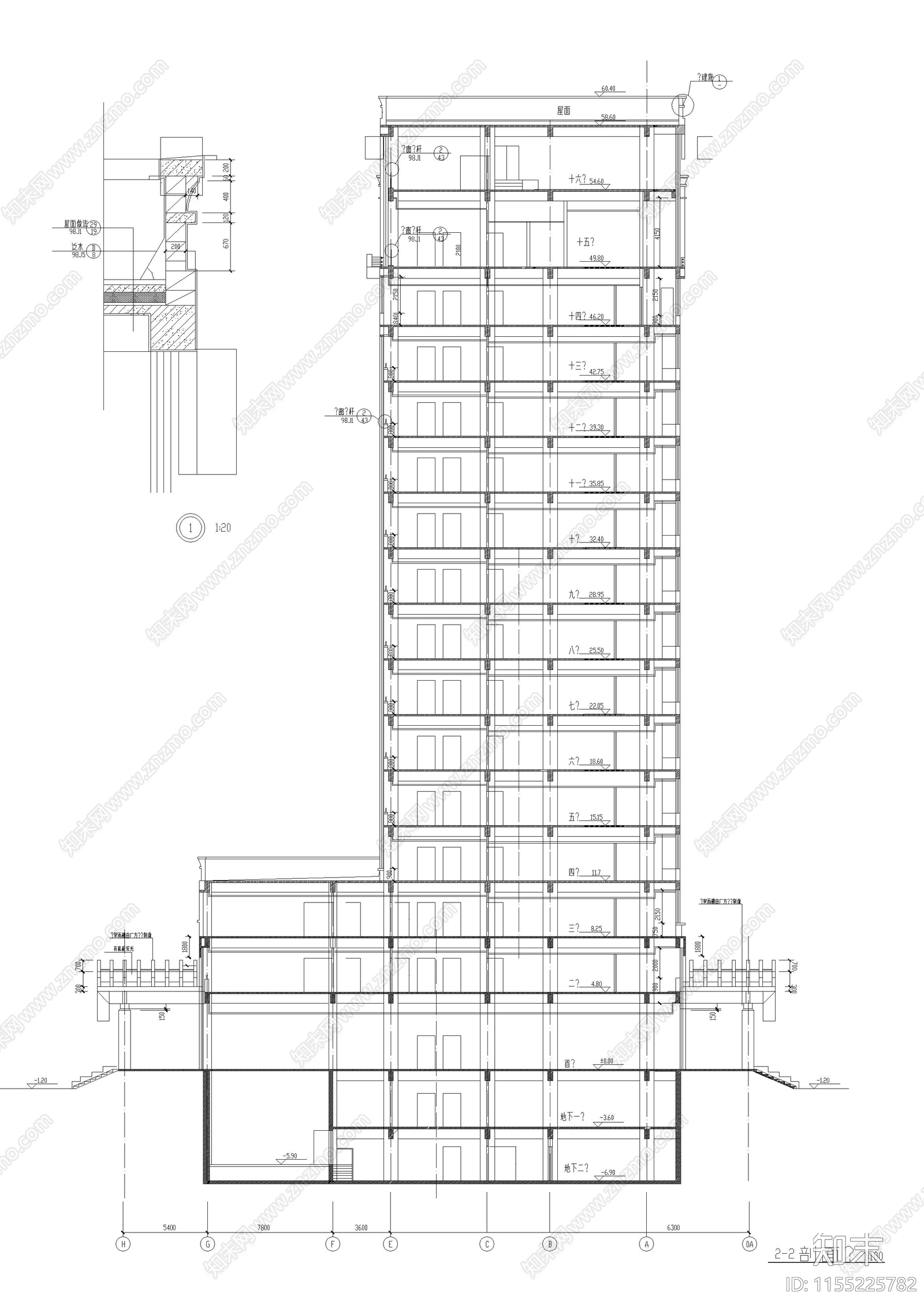 24965m²三级甲等综合医院建筑cad施工图下载【ID:1155225782】