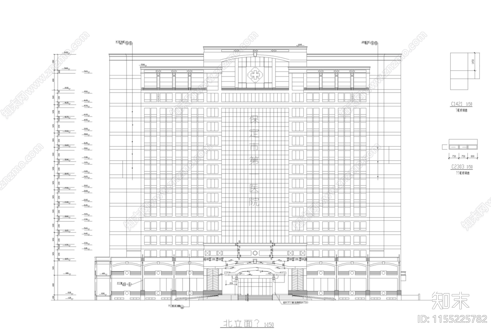 24965m²三级甲等综合医院建筑cad施工图下载【ID:1155225782】